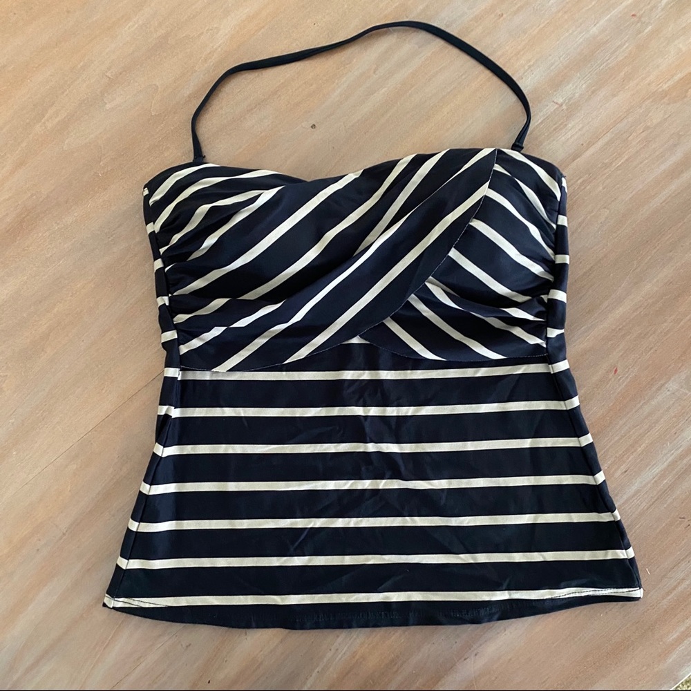 Liz Claiborne Size 10 Halter Top Padded Striped
